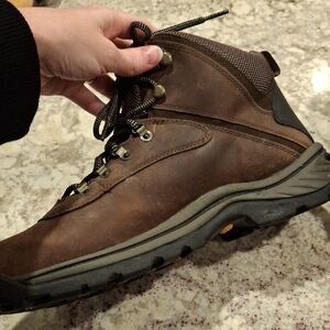 Timberland Men's White Ledge Mid Brown Leather Hiking Boots